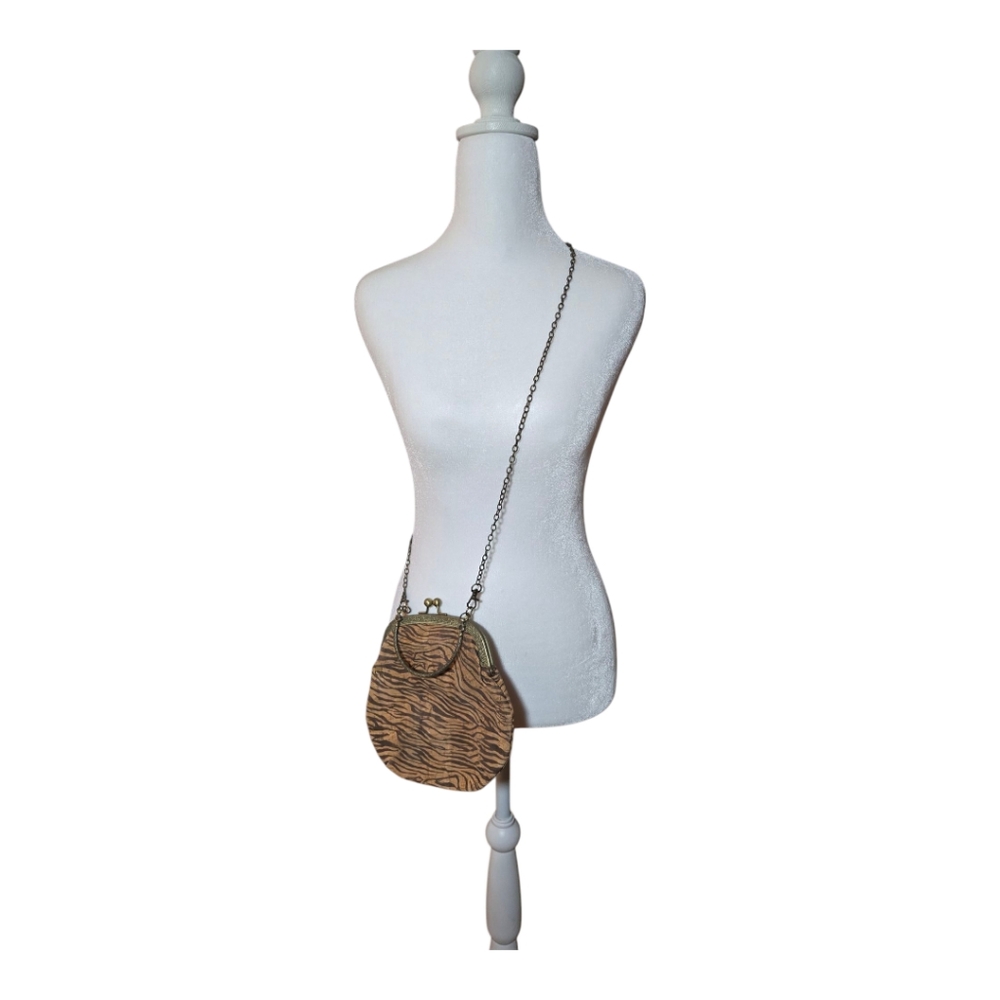 Tiger Cork Kisslock Clutch From Portugal